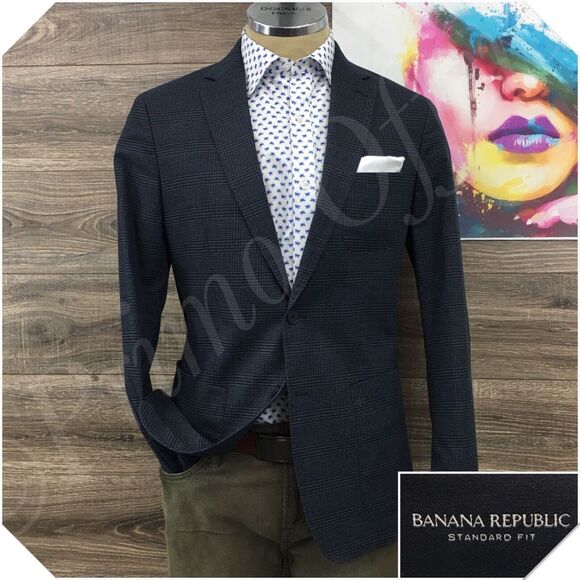 Banana Republic Other - BANANA REPUBLIC Mens Blazer Sport Coat Casual Jacket Size 38R Cotton Suit